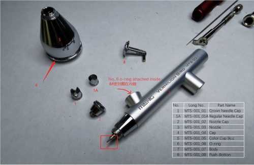 Meng Nozzle Cap -VERMILION BIRD 0.3mm AIRBRUSH  (MTS-001_02)