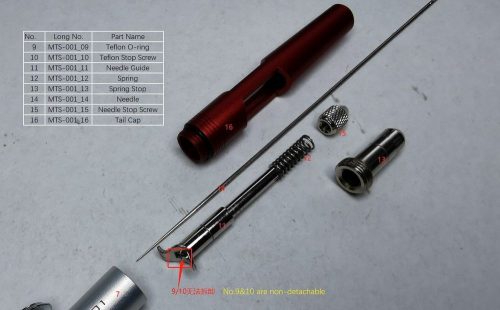 Meng Teflon Stop Screw -VERMILION BIRD 0.3mm AIRBRUSH  (MTS-001_10)