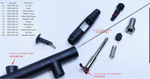 Meng Push-Botton -YUN MO 0.2/0.3mm HIGH PRECISION AIRBRUSH  (MTS-002_08)