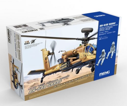 Meng AH-64D Saraf Heavy Attack Helicopter (Israeli Air Force) Special Edition (incl. Two Resin figures) 1:35 (QS-005s)