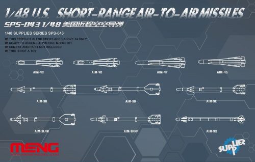 Meng U.S.Short-range Air-to-air Missiles 1:48 (SPS-043)