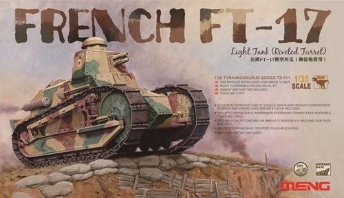 Meng French FT-17 Light Tank (Riveted Turret) 1:35 (TS-011)