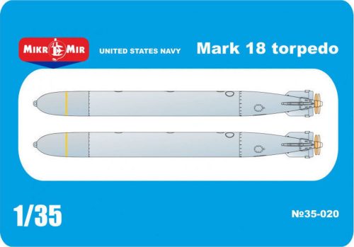 Micro Mir AMP US NAVY Mark 18 torpedo, 2 pcs 1:35 (MM35-020)