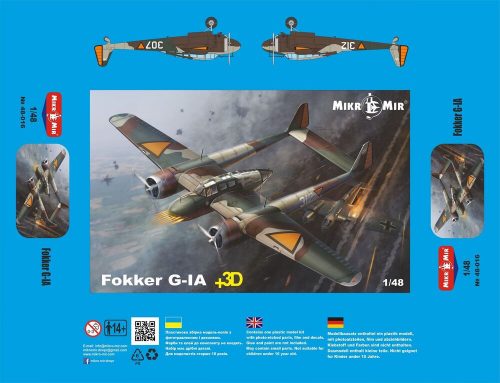 Micro Mir AMP Fokker G-IA + 3D details 1:48 (MM48-016-PLUS)