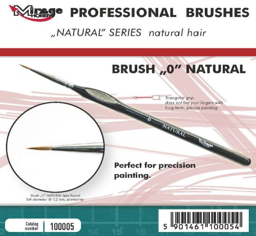 Mirage Hobby Brush Natural Size 0 (100005)