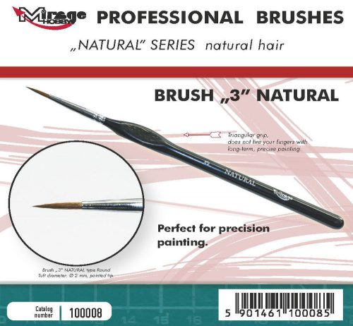 Mirage Hobby Brush Natural Size 3 (100008)