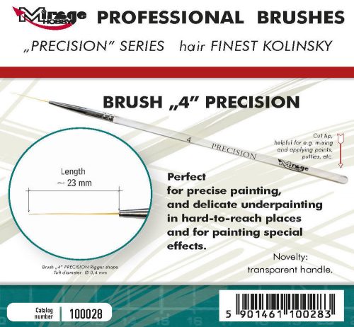 Mirage Hobby MIRAGE BRUSH PRECISION KOLINSKY SIZE 4  (100028)