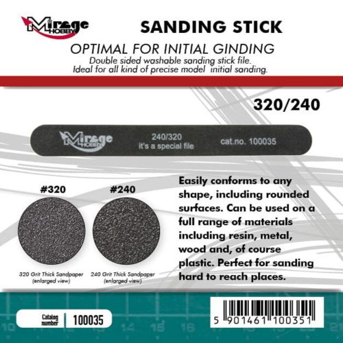 Mirage Hobby MIRAGE Sanding Stick Double Grid 240/320  (100035)