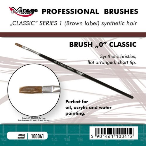 Mirage Hobby Brush Flat High Quality Classic Series 1 Size 0 (100041)