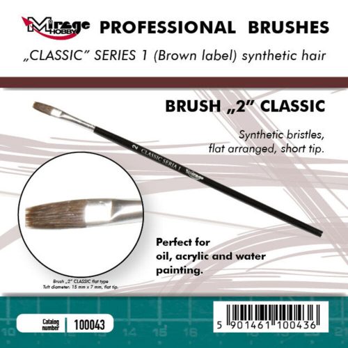 Mirage Hobby Brush Flat High Quality Classic Series 1 Size 2 (100043)