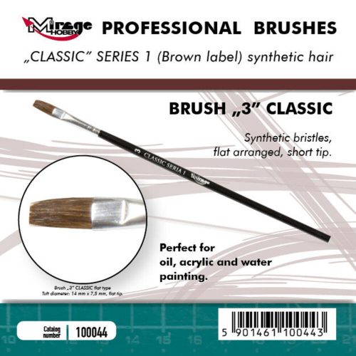 Mirage Hobby Brush Flat High Quality Classic Series 1 Size 3 (100044)