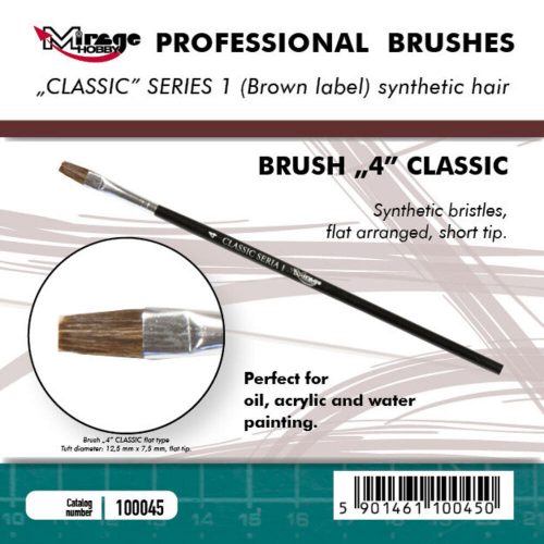 Mirage Hobby Brush Flat High Quality Classic Series 1 Size 4 (100045)