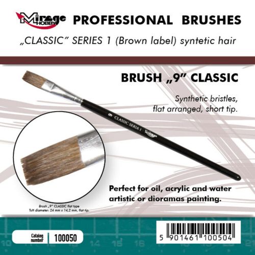 Mirage Hobby Brush Flat High Quality Classic Series 1 Size 9 (100050)