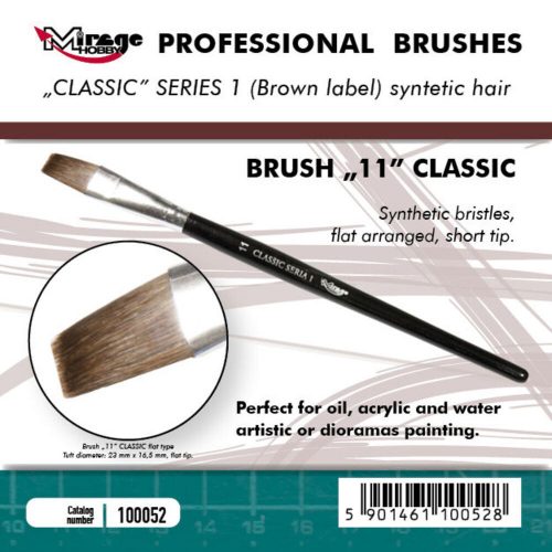 Mirage Hobby MIRAGE BRUSH FLAT HIGH QUALITY CLASSIC SERIES 1 size 11  (100052)