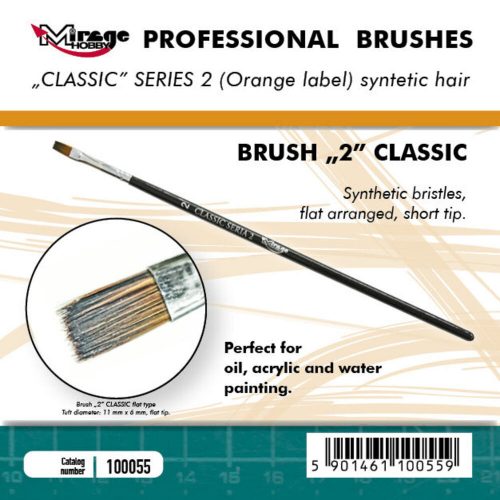 Mirage Hobby Brush Flat High Quality Classic Series 2 Size 2 (100055)