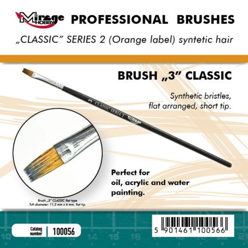 Mirage Hobby Brush Flat High Quality Classic Series 2 Size 3 (100056)