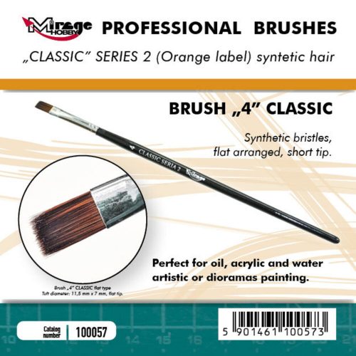 Mirage Hobby Brush Flat High Quality Classic Series 2 Size 4 (100057)