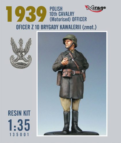 Mirage Hobby Polish Officer 1939 Motorised Artillery White Metal 1:35 (135001)