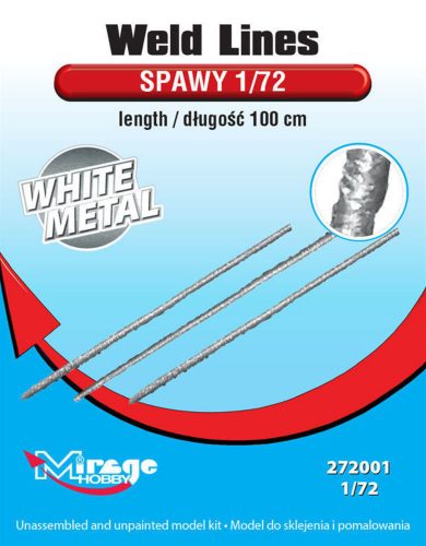 Mirage Hobby Weld Lines sc.1/72 length:100cm(WhiteMet 1:72 (272001)