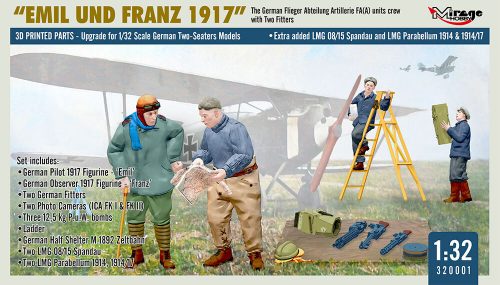 Mirage Hobby WWI German FA(A) Units Crew 'Emil und Franz 1917' w/Equipment 1:32 (320001)