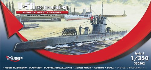 Mirage Hobby German U-Boot U-511 - IX C (turmI+WGr42) 1:350 (350502)