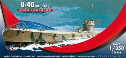 Mirage Hobby U-40 IXA (Turm i) German Submarine 1:350 (350504)