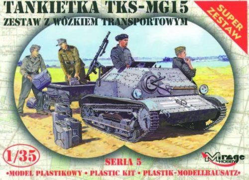 Mirage Hobby Tankette TKS/MG 15 mit Universal Transportanhänger 1:35 (35515)