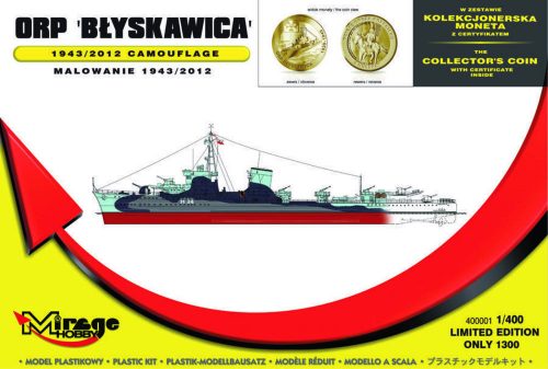 Mirage Hobby ORP 'Blyskawica' 1943/2012 Camouflage 1:400 (400001)