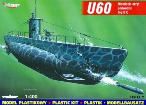 Mirage Hobby Deutsches U-Boot U 60 Typ II C 1:400 (40025)