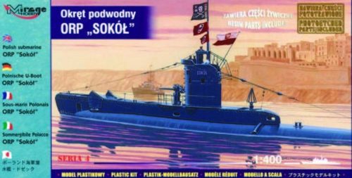 Mirage Hobby Polnisches U-Boot ORP Sokol mit Fotoätzteilen 1:400 (40428)