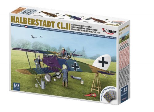 Mirage Hobby Halberstadt CL.II Photographic & Reconaissance Version With Crew & Ground Personnel For Fliegerabteilung Artillerie FA(A) Units 1:48 (480005)