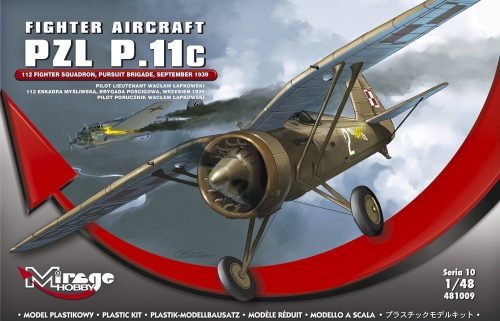 Mirage Hobby Fighter Aircraft PZL P.11c 1:48 (481009)