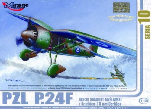 Mirage Hobby PZL P.24 F der griechischen Luftwaffe mit Resin- und Fotoätzteilen 1:48 (48107)