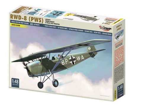 Mirage Hobby RWD-8 (PWS) Luftwaffe training aircraft ex Polisch Produktion 1:48 (481406)