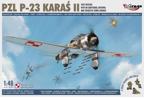 Mirage Hobby PZL P-23 KARAS II,1939 Version with an Additional Antenna 1:48 (481601)