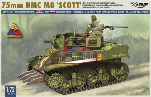 Mirage Hobby 75mm HMC M8 SCOTT Early Version 1:72 (720002)