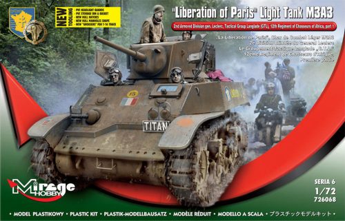 Mirage Hobby Liberation of Paris,Light Tank M3A3 1:72 (726068)