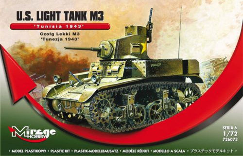 Mirage Hobby U.S. Light Tank M3 Tunisia 1943 1:72 (726073)