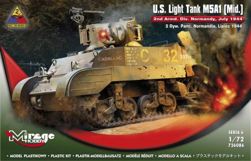 Mirage Hobby U.S.Light Tank M5A1 (Mid) 2nd Armd.Div.N 1:72 (726086)