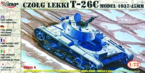 Mirage Hobby Leichter Panzer T-26 C Modell 1937 mit 45 mm Kanone 1:72 (72611)