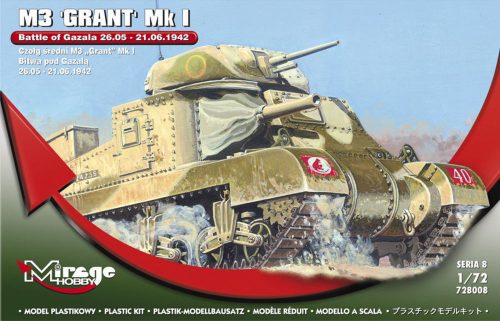 Mirage Hobby M3 GRANT Mk I Battle of GAZALA -21.06.42 1:72 (728008)