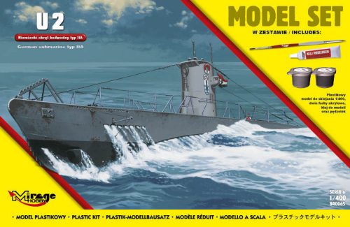 Mirage Hobby U2(German Submarine WWII typeIIA(ModelSe 1:400 (840065)