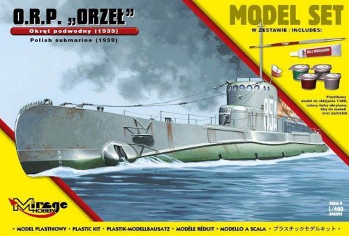 Mirage Hobby ORPOrzel(Polish Submarine1939)ModelSet 1:400 (840092)