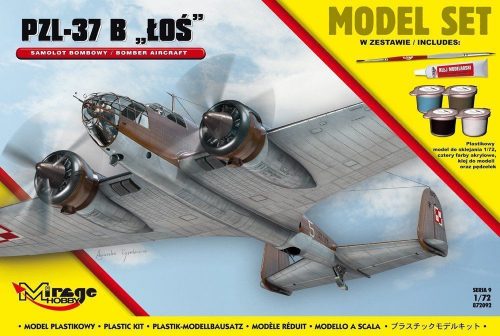 Mirage Hobby PZL-37 B Los (Polish Bomber Aircraft) Model Set 1:72 (872092)