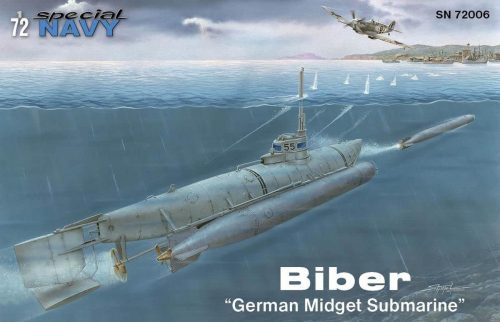 MPM Kleinkampfbände BiberGerman Midget Submarine 1:72 (100-SN72006)