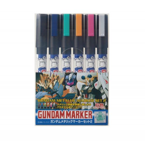 Gundam Marker Set Metallic 6 Color vol2 AMS-125