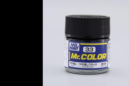 Mr. Color Paint C-033 Flat Black (10ml)