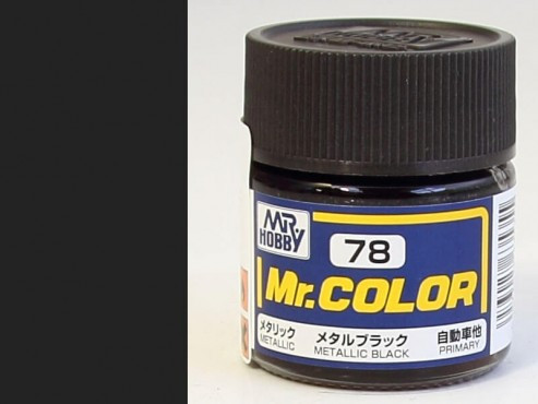 Mr. Color Paint C-078 Metal Black (10ml)