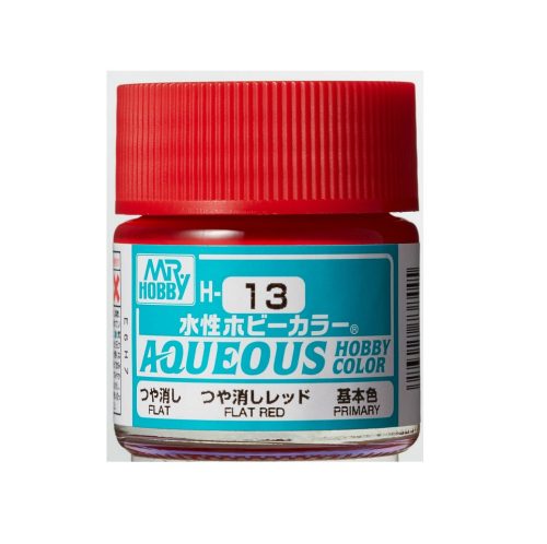 Aqueous Hobby Color Paint (10 ml) Flat Red H-013