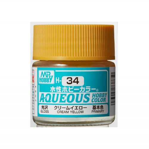 Aqueous Hobby Color Paint (10 ml) Cream Yellow H-034